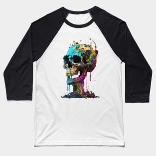 BeautifulDiz colorful skull Baseball T-Shirt